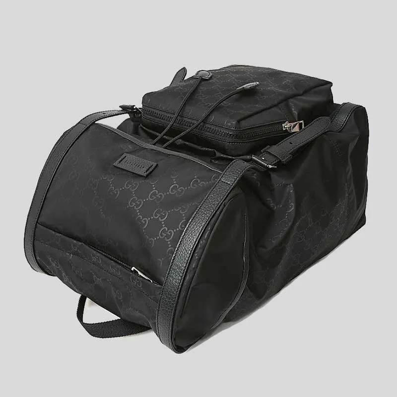 GUCCI Guccissima Unisex Signature GG Nylon Backpack Black RS-510336
