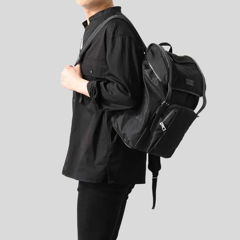 GUCCI Guccissima Unisex Signature GG Nylon Backpack Black RS-510336