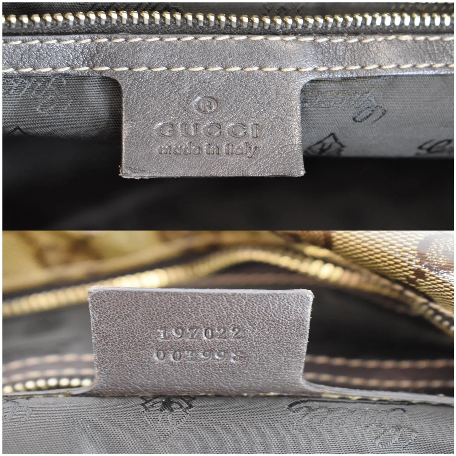 GUCCI Hysteria Large Crystal Coated Canvas Tote Bag Beige 197022