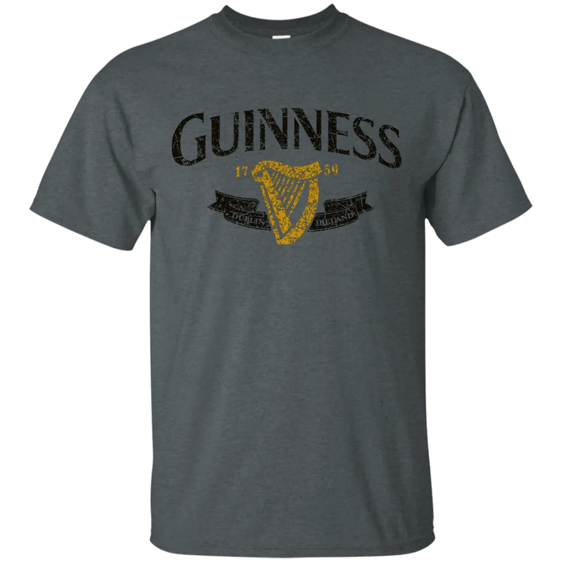 Guinness Beer T-Shirt Custom Designed Color Text Worn Label Pattern