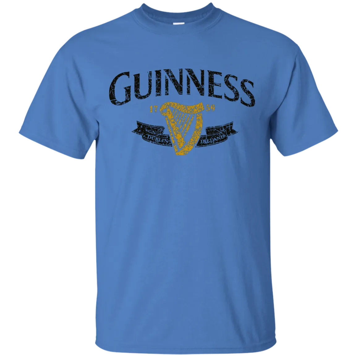Guinness Beer T-Shirt Custom Designed Color Text Worn Label Pattern