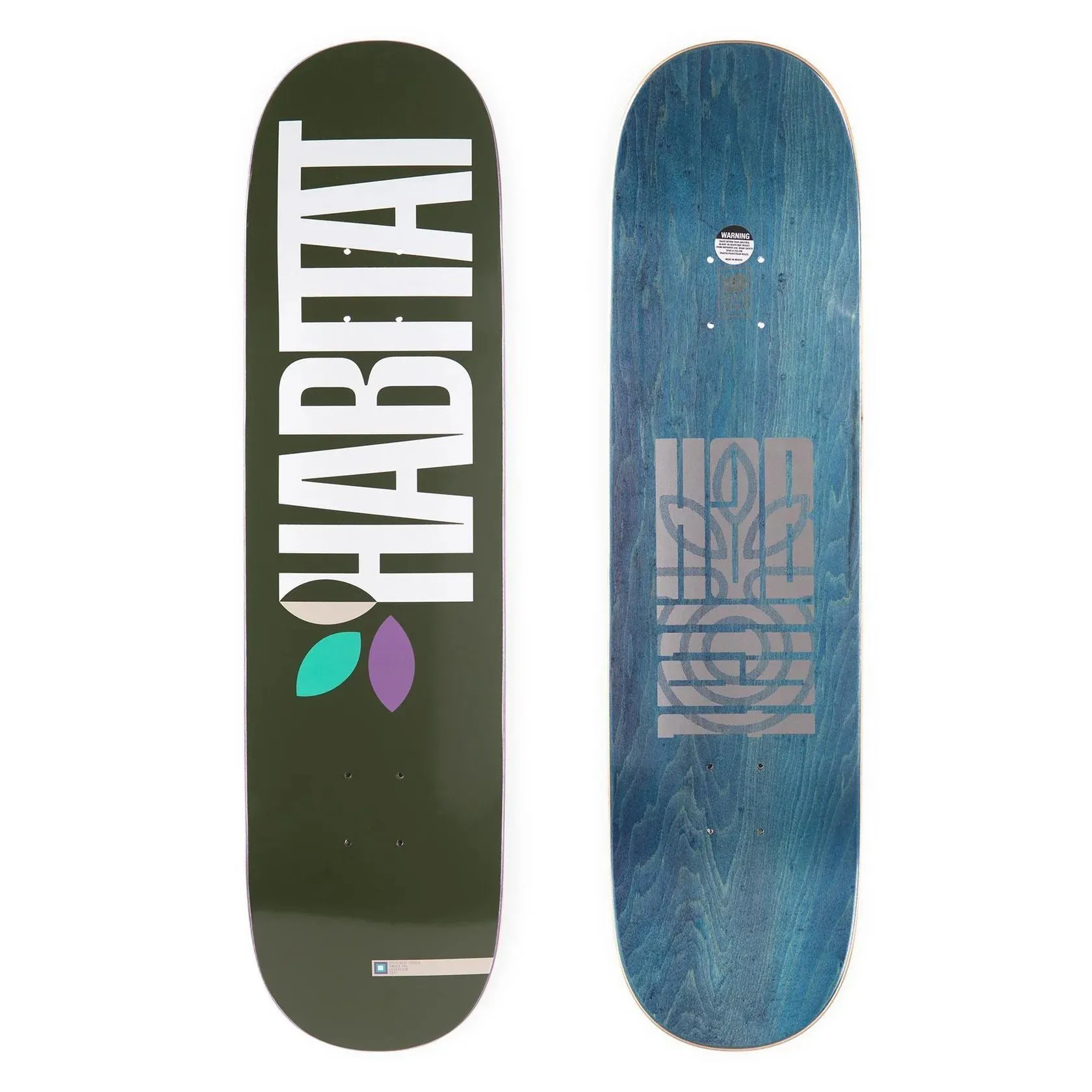 Habitat Apex Bold Green (Twin Tail) Skateboard Deck - 8.25"
