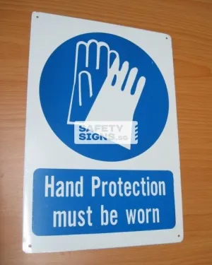 Hand Protection Must Be Worn (M011B_ALU)