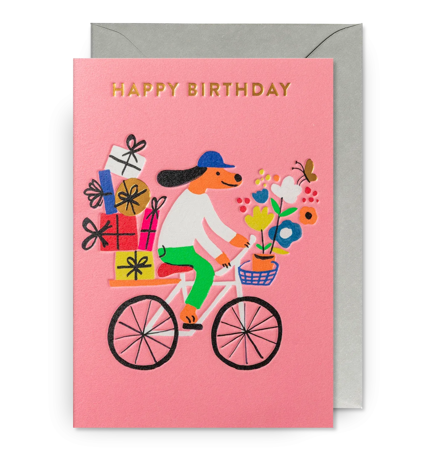 Happy Birthday Dog on Bike