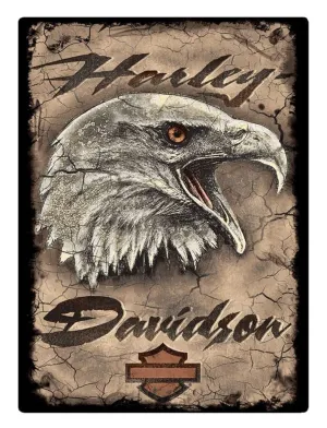 Harley Davidson® Rugged Eagle Card Embossed Tin Sign, 2011391