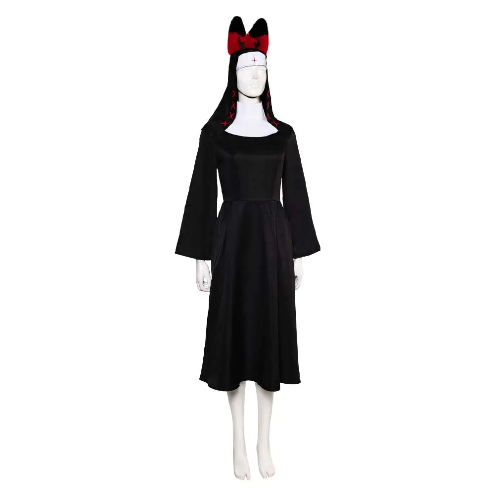 Hazbin Hotel Alastor Black Sister Nun Dress Cosplay Costume Outfits Halloween Carnival Suit