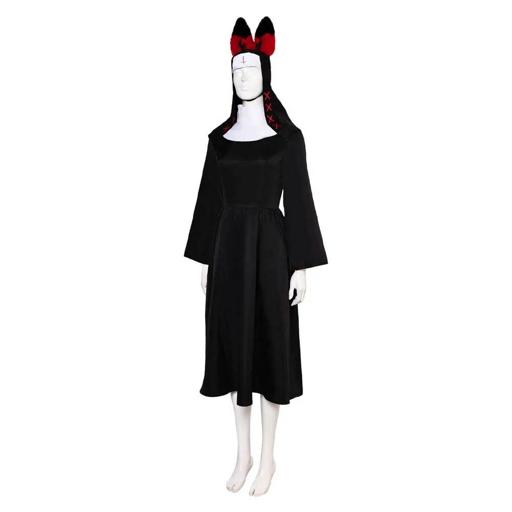 Hazbin Hotel Alastor Black Sister Nun Dress Cosplay Costume Outfits Halloween Carnival Suit