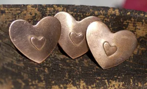 Heart 6mm Embossed Blank for Enameling Stamping Texturing Metalworking Jewelry Making Blanks