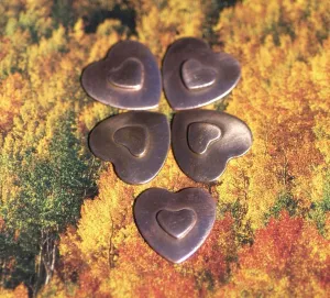 Heart on Heart Blanks Cutout for Enameling Stamping Texturing
