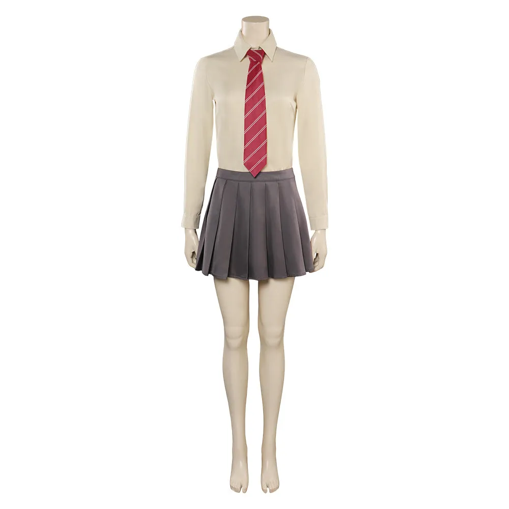 Heartstopper Elle Argent Cosplay Costume Women Uniform Shirt Skirt Outfits Halloween Carnival