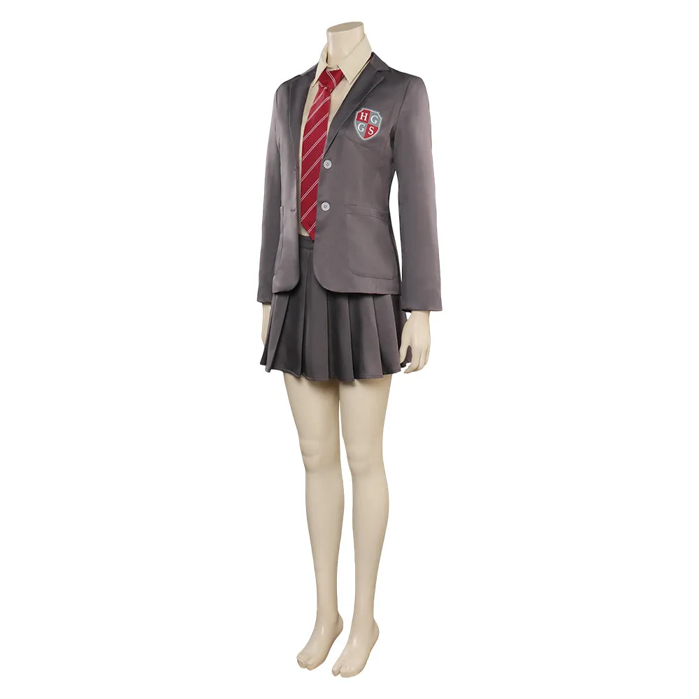 Heartstopper Elle Argent Cosplay Costume Women Uniform Shirt Skirt Outfits Halloween Carnival