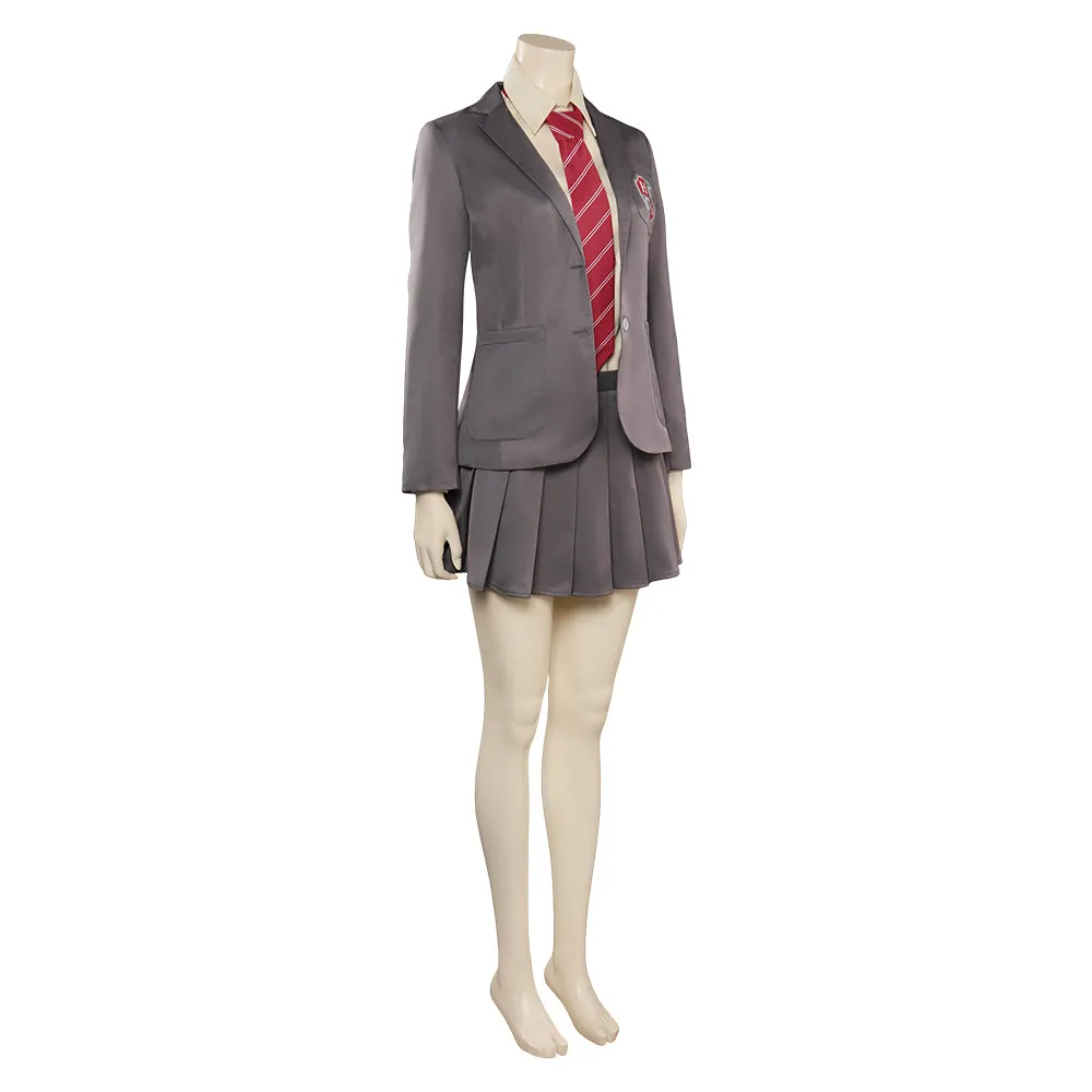 Heartstopper Elle Argent Cosplay Costume Women Uniform Shirt Skirt Outfits Halloween Carnival