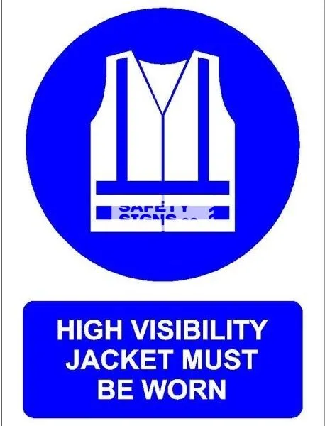 High Visibility Jacket Must Be Worn (M007_ALU)