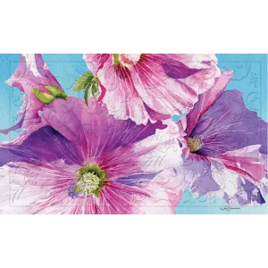 Hollyhocks Embossed Floor Mat,41em2521