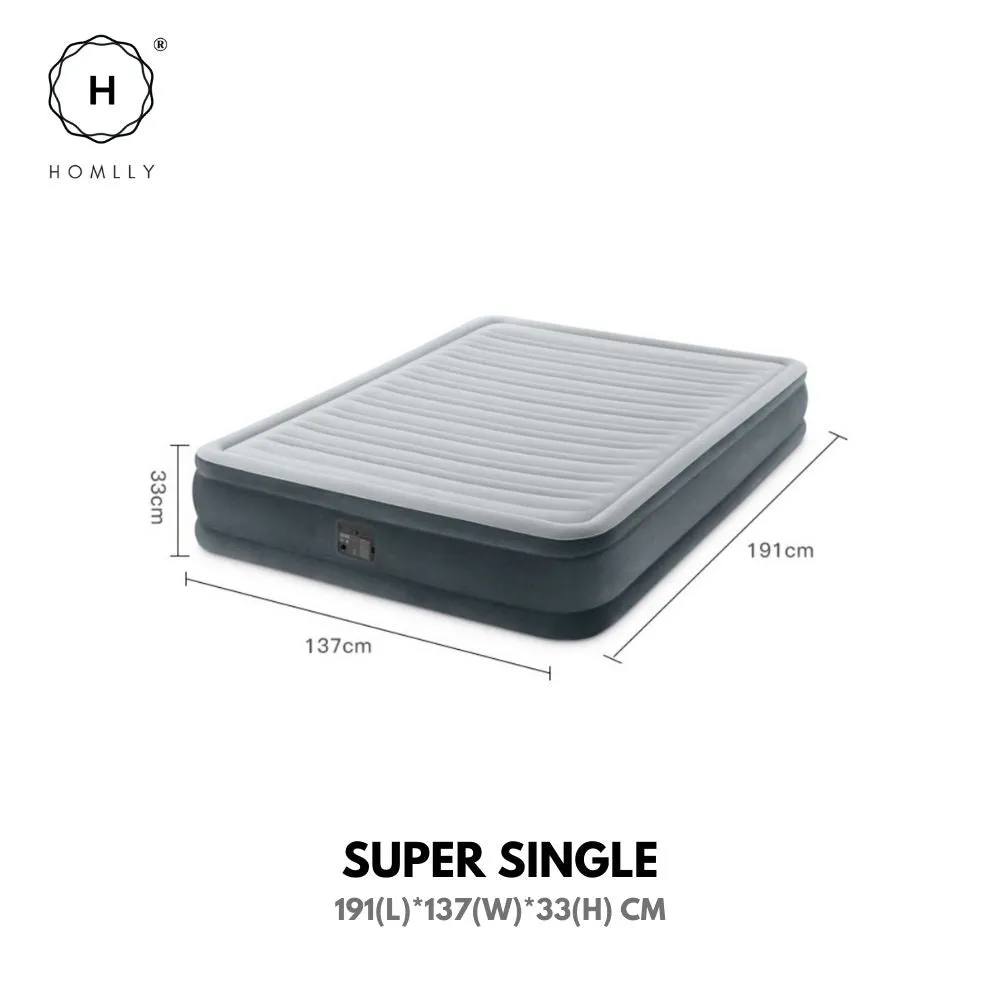 Homlly INTEX Dura-Beam Deluxe Comfort-Plush Mid-Rise Air Inflated Mattress