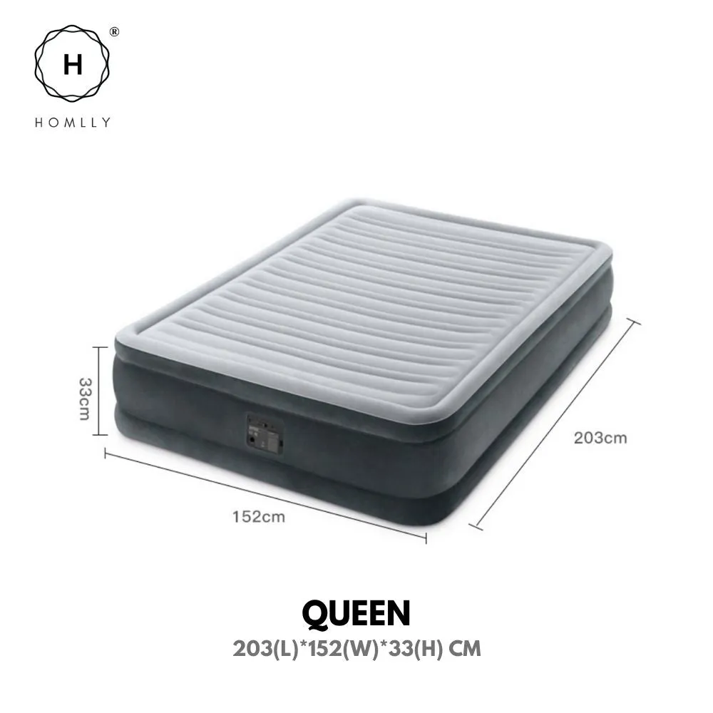 Homlly INTEX Dura-Beam Deluxe Comfort-Plush Mid-Rise Air Inflated Mattress