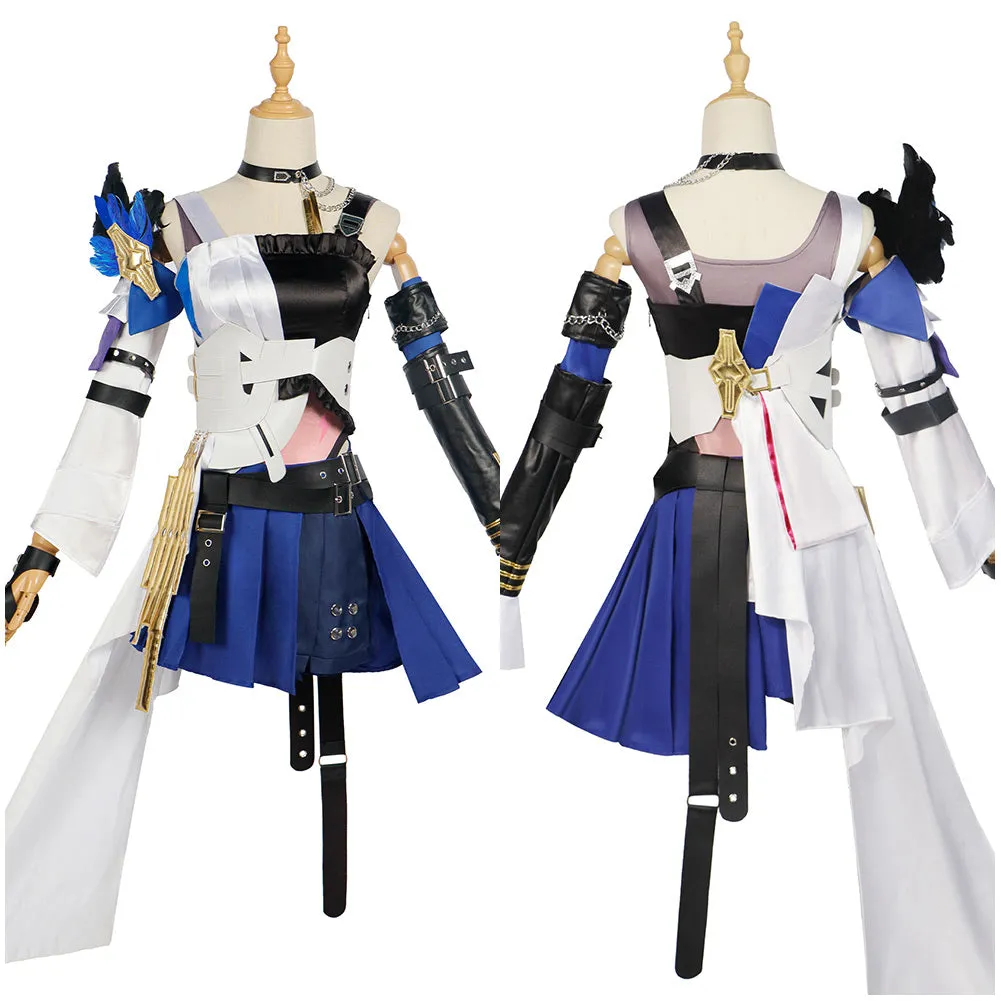 Honkai: Star Rail Serval Landau Cosplay Costume Blue Outfits Halloween Carnival Suit