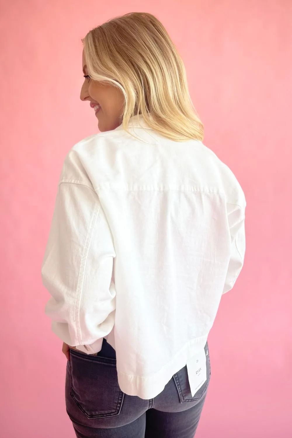 Horn Button Crop Jacket