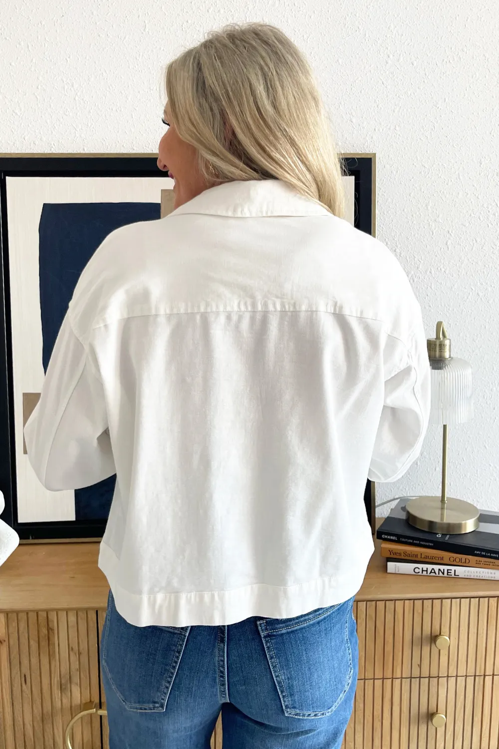 Horn Button Crop Jacket
