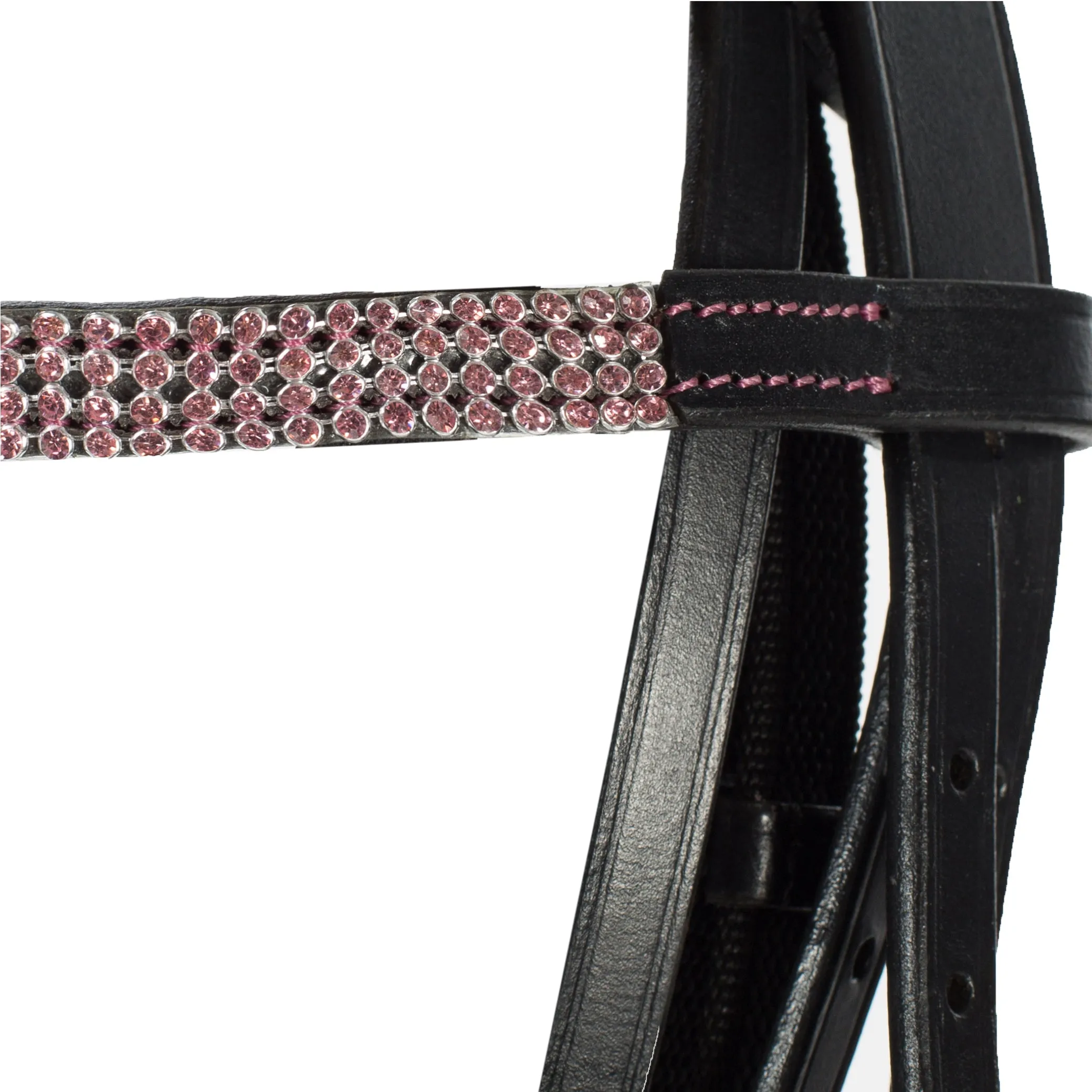 Horze Pony Bridle Black & Pink