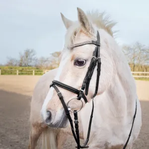 Horze Pony Bridle Black & Pink