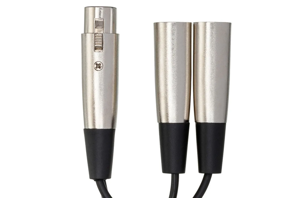 HOSA YXM-121  6" Y Cable, XLR3F To Dual XLR3M