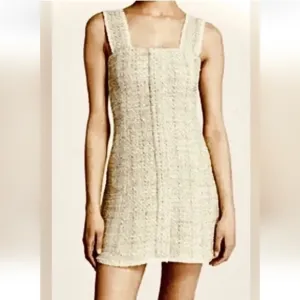House of Harlow x REVOLVE Ivory Speckle multi color Boucle Shift Dress Jumper Lg