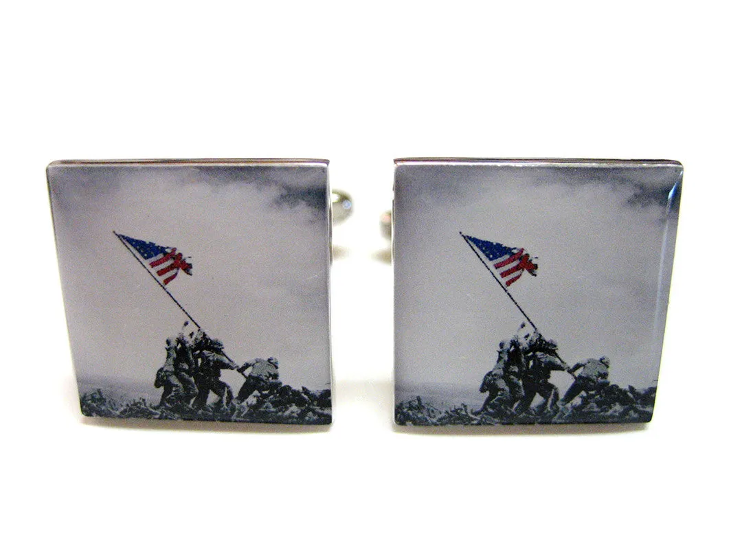 Iconic Flag Raising Cufflinks
