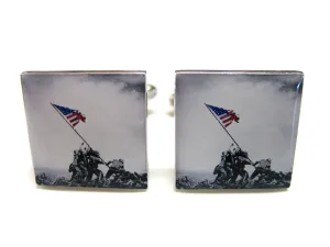 Iconic Flag Raising Cufflinks