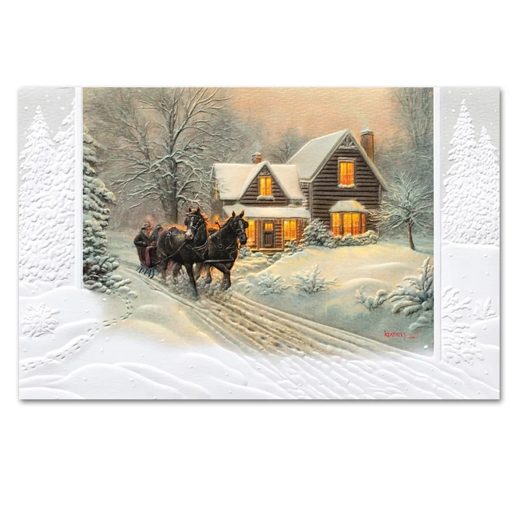 I'll Be Home, Horse Embossed Christmas Cards