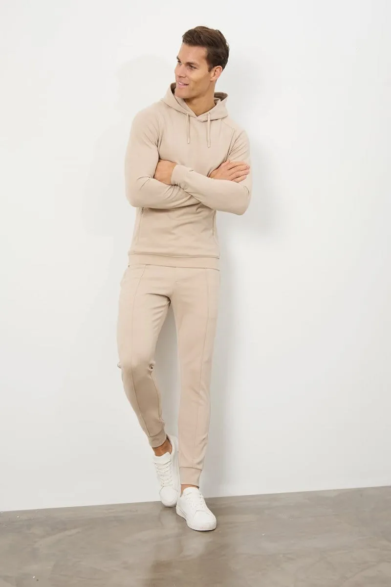 Interlock Sweat Jogger in Stone