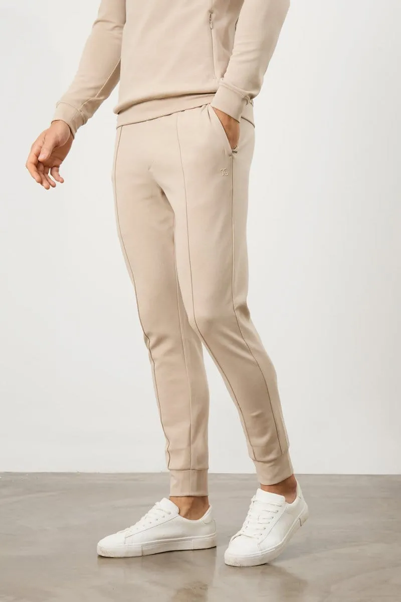 Interlock Sweat Jogger in Stone