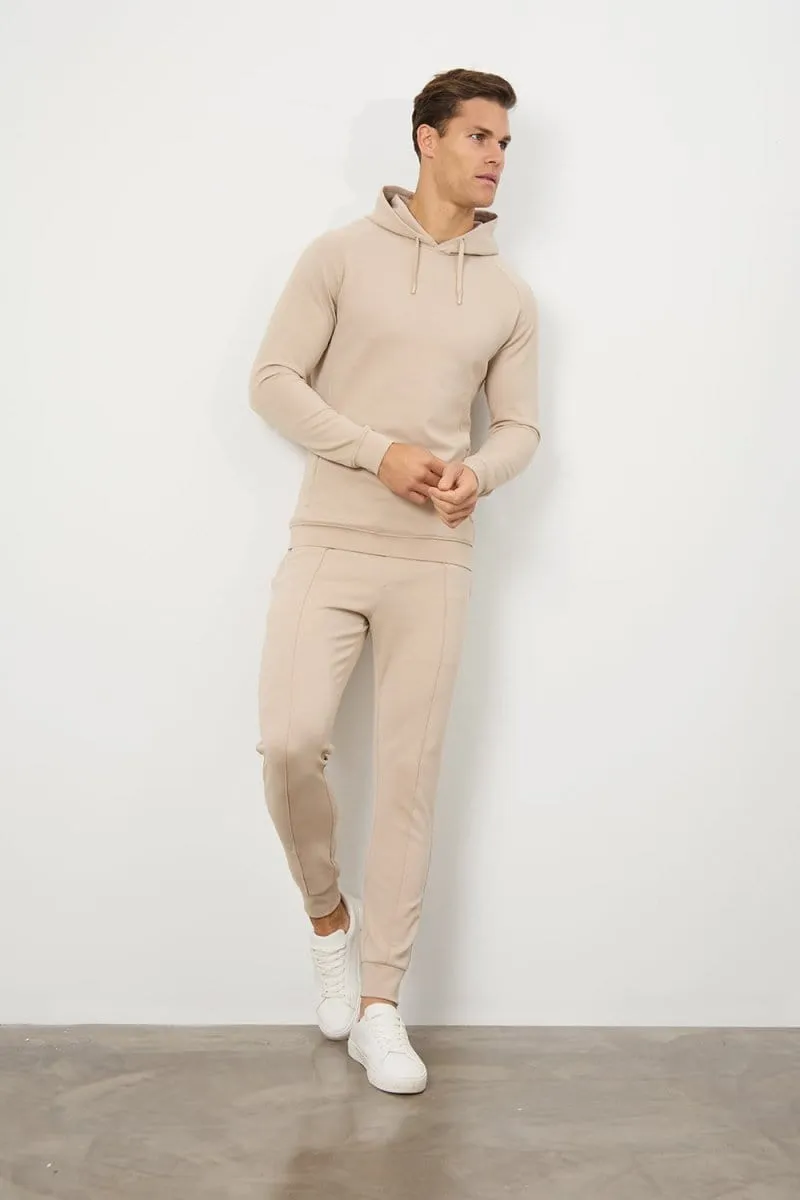 Interlock Sweat Jogger in Stone