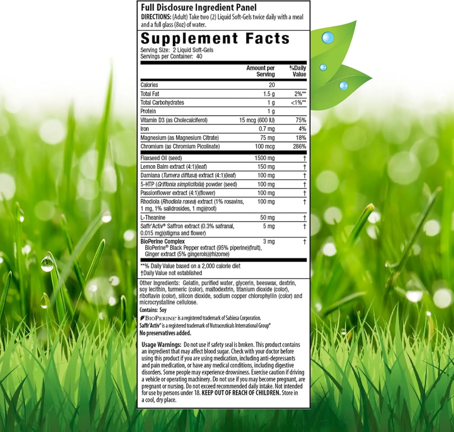 Irwin Naturals Sunny Mood with 5-HTP - 80 Liquid Soft-Gels - Supports Emotional Well-Being & Relaxation - 40 Servings