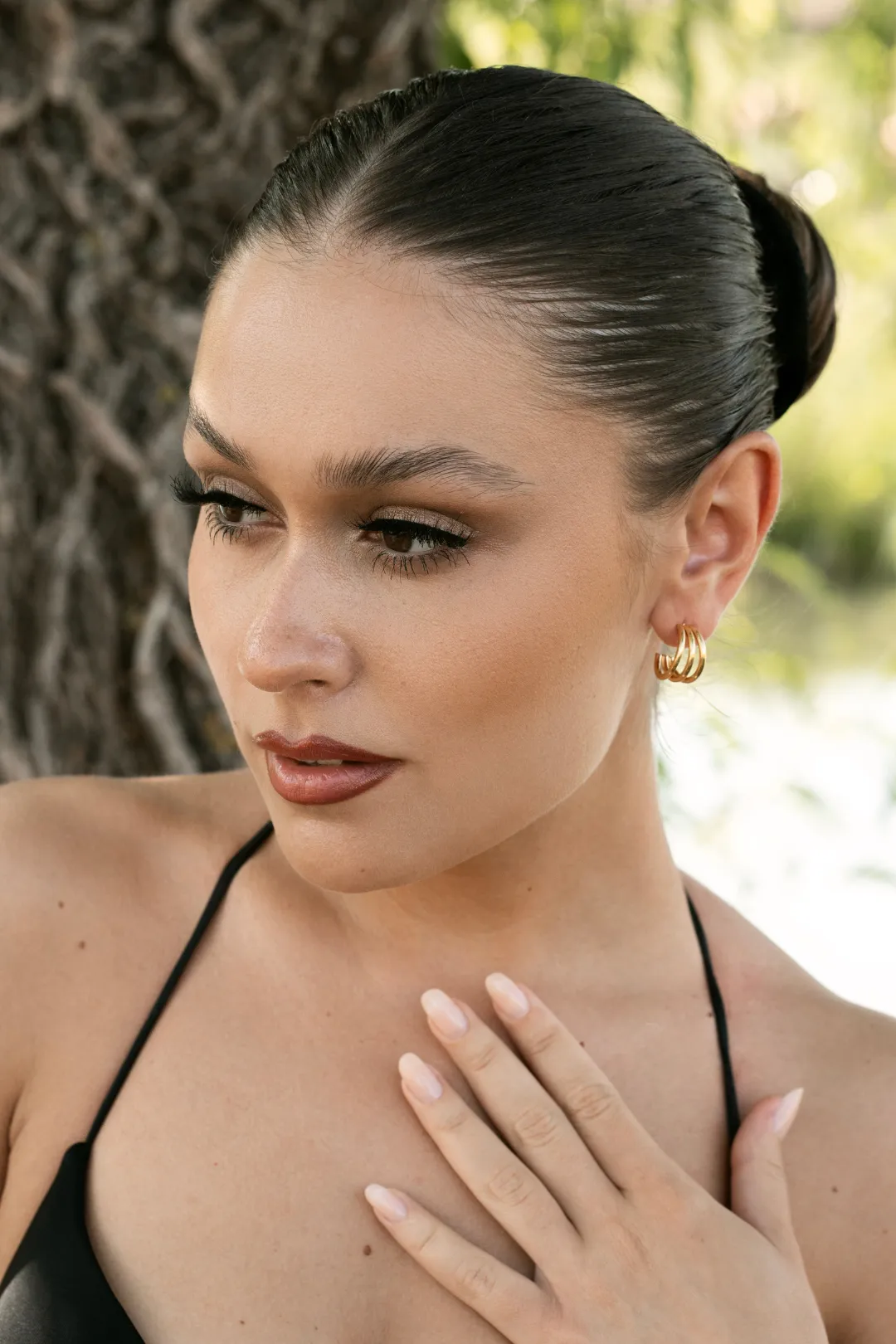 Ivanna Gold Triple Hoop Earrings