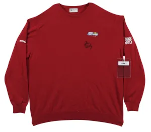 John Daly Signed Match Worn Red Johnstons of Elgin Cashmere Sweater BAS #BH00306