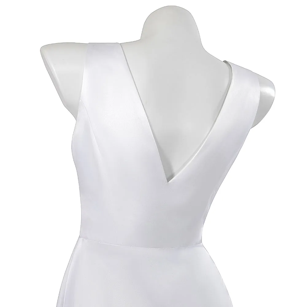 Joker 2 Harley Quinn White Wedding Dress Cosplay Costume Outfits Halloween Carnival Suit
