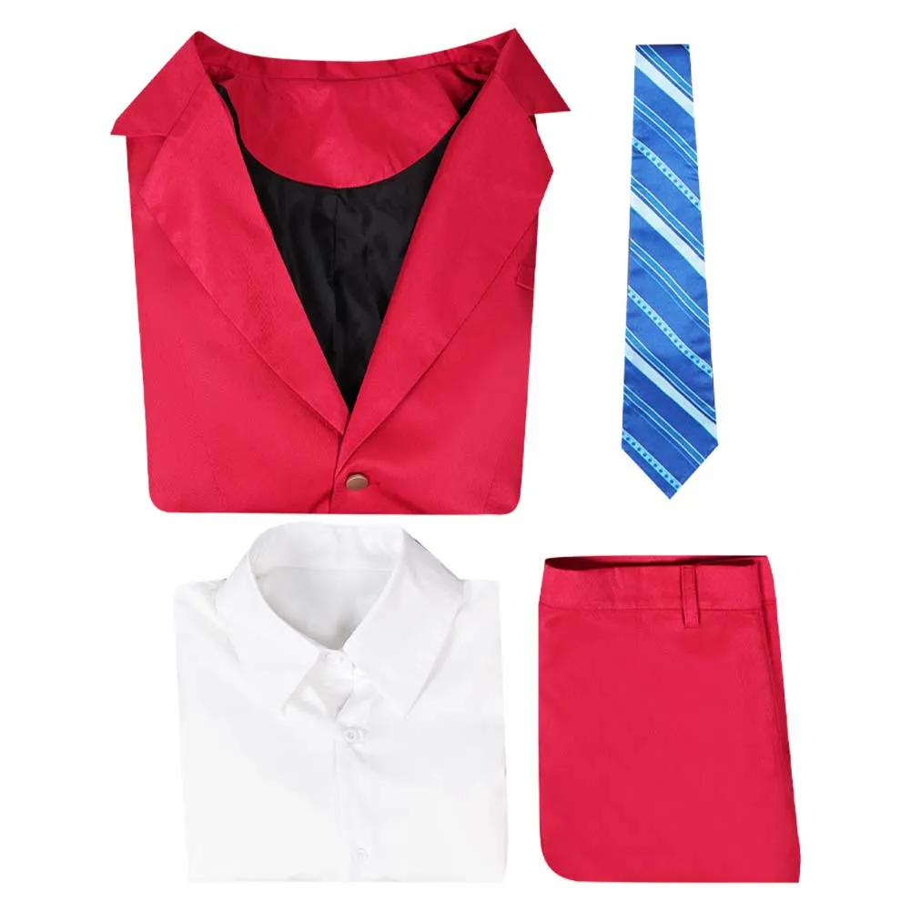 Joker Red Suit Full Set Cosplay Costume Outfits Halloween Carnival Suit