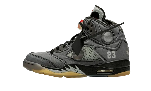 Jordan 5 Retro x Off-White "Muslin - Black" (Worn Once)