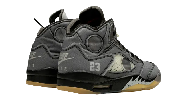 Jordan 5 Retro x Off-White "Muslin - Black" (Worn Once)
