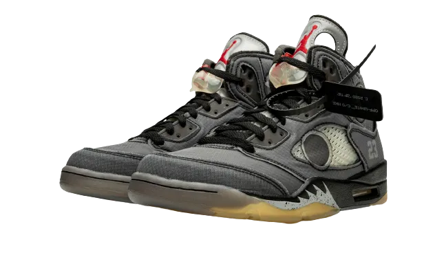 Jordan 5 Retro x Off-White "Muslin - Black" (Worn Once)