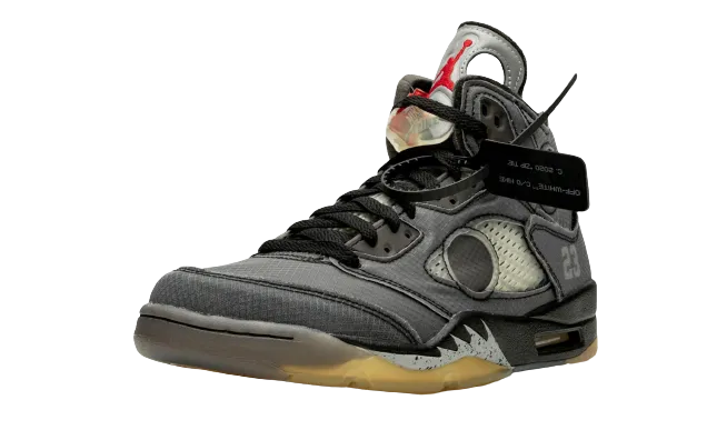 Jordan 5 Retro x Off-White "Muslin - Black" (Worn Once)