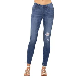 Judy Blue Destroyed Pull-On Jeggings - Size 13/31