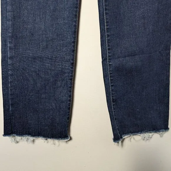 Judy blue raw hem straight fit High rise dark wash sz 31