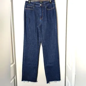 Judy blue raw hem straight fit High rise dark wash sz 31