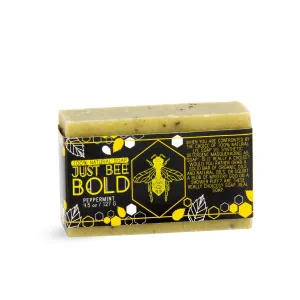 Just Bee Bold Peppermint - 100% Natural Organic Bar Soap