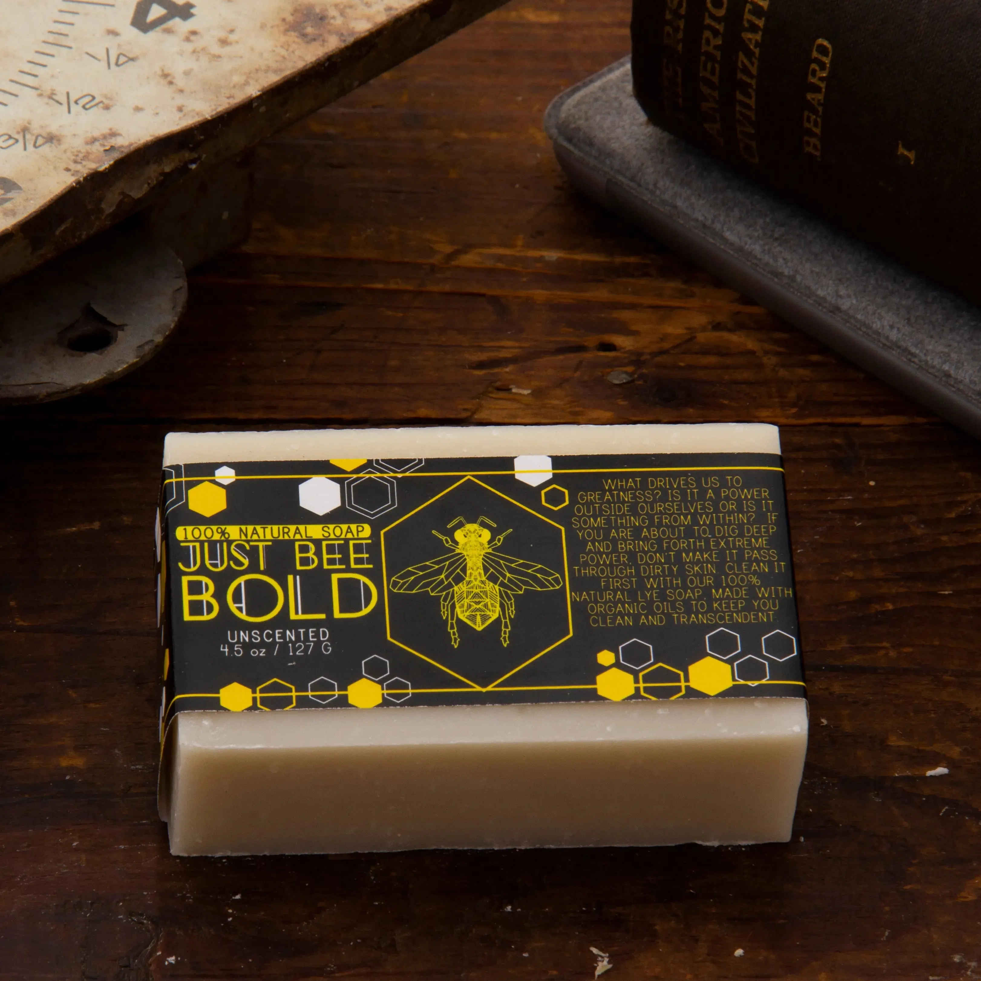 Just Bee Bold Unscented  - 100% Natural Organic Bar Soap