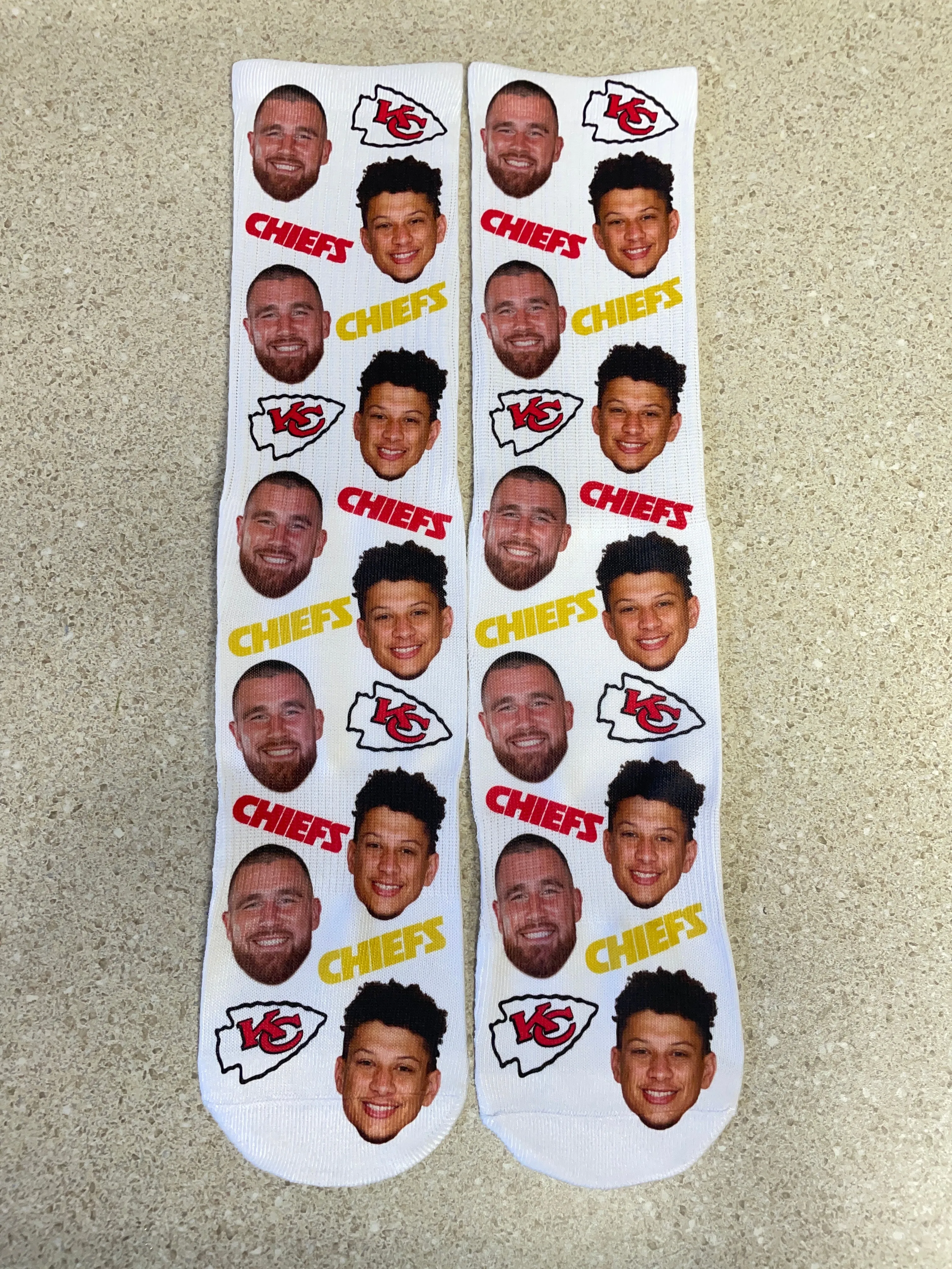 Kansas City Chiefs Player Face Socks