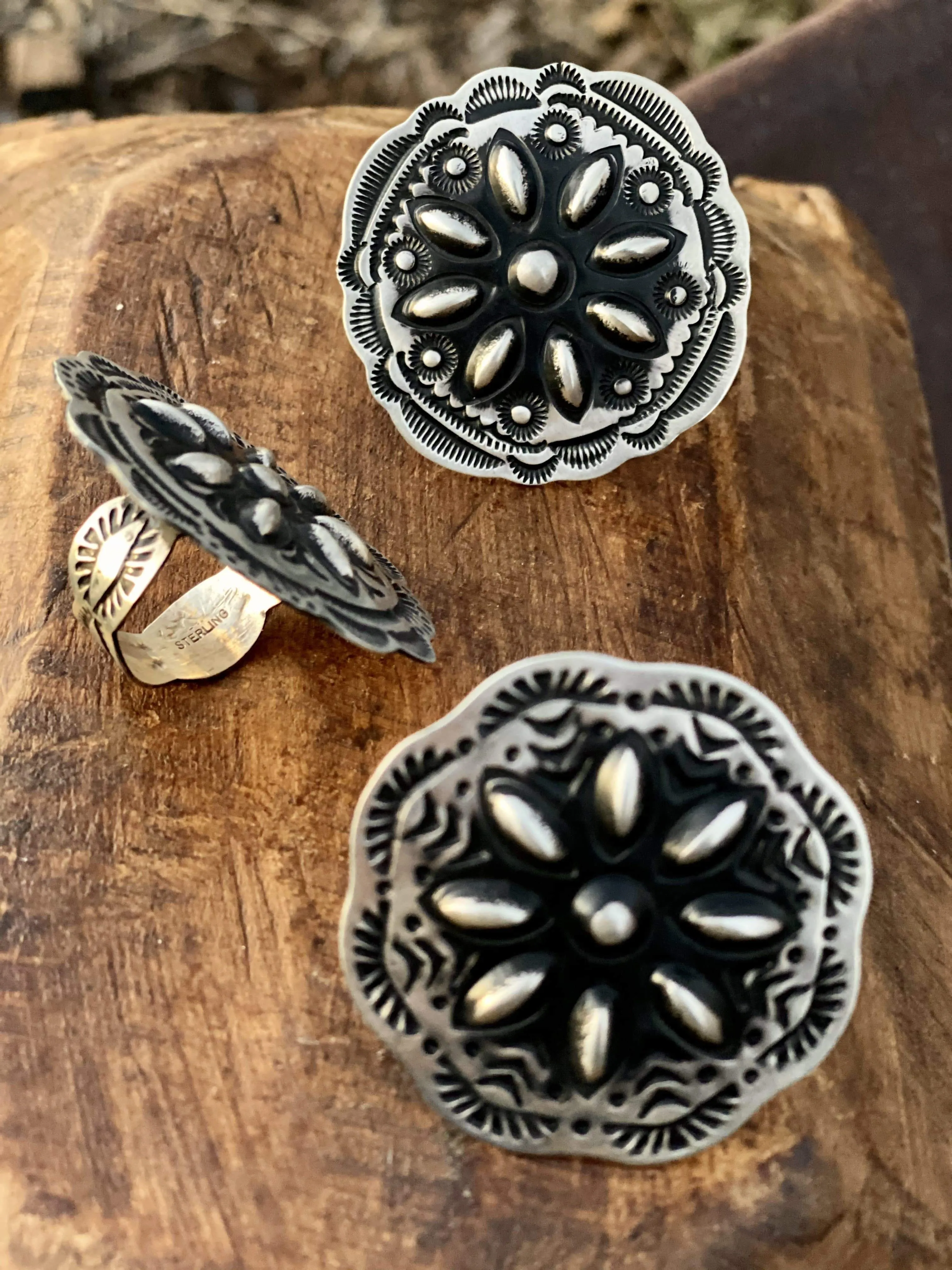 Kayla Sterling Concho Burst Ring