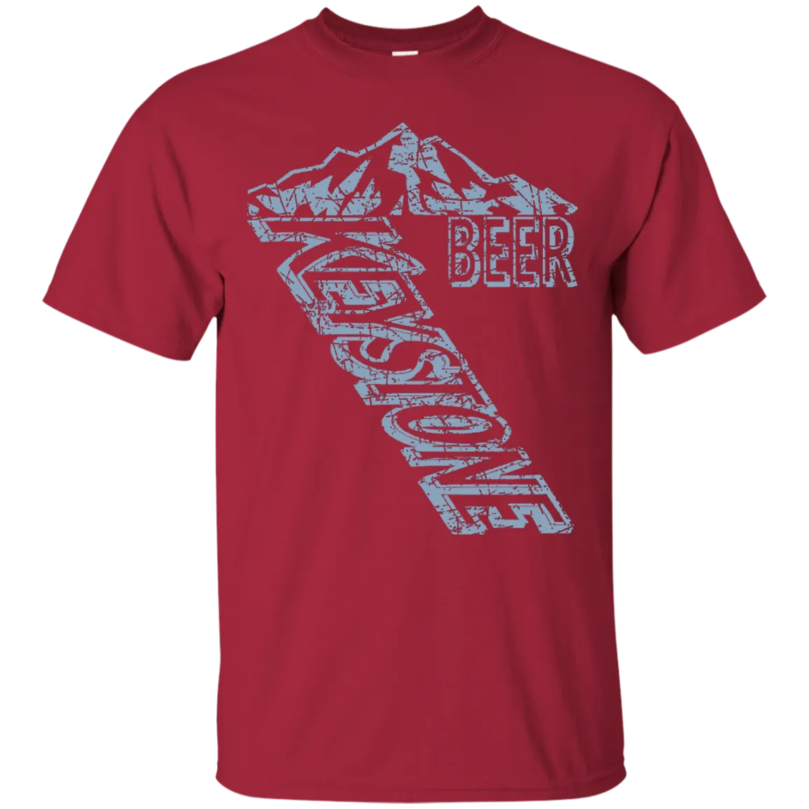 Keystone Light Beer T-Shirt Custom Designed Blue Worn Label Pattern